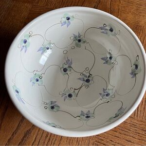 Floral Ceramic Bowl, signed